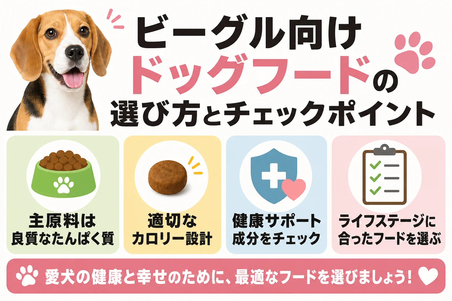 ビーグル向けドッグフードの選び方とチェックポイント