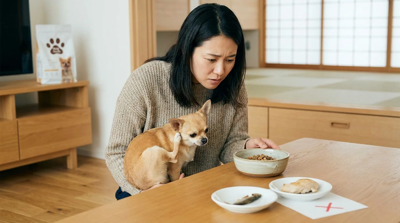 サーモン・チキンへのアレルギー反応