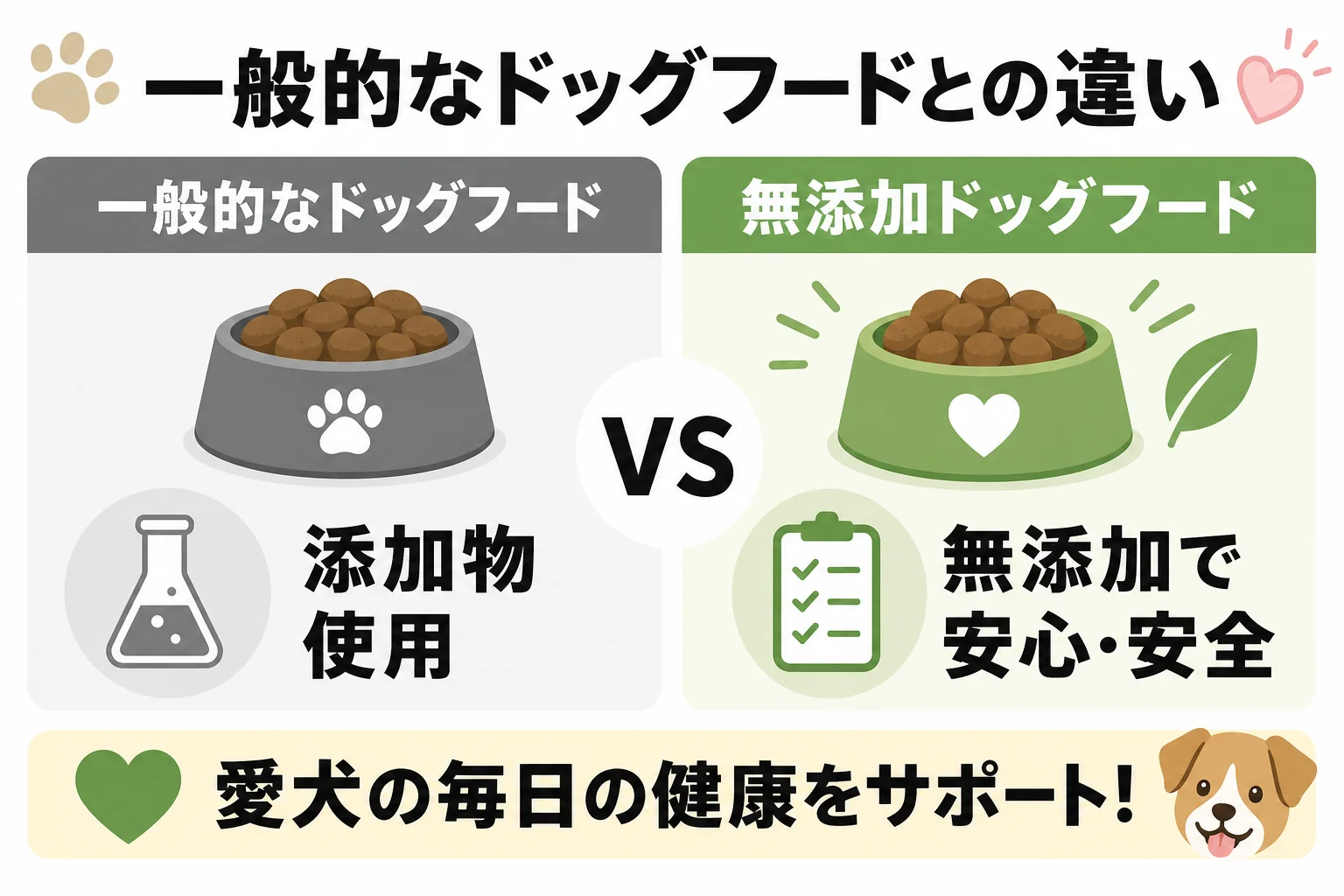一般的なドッグフードとの違い