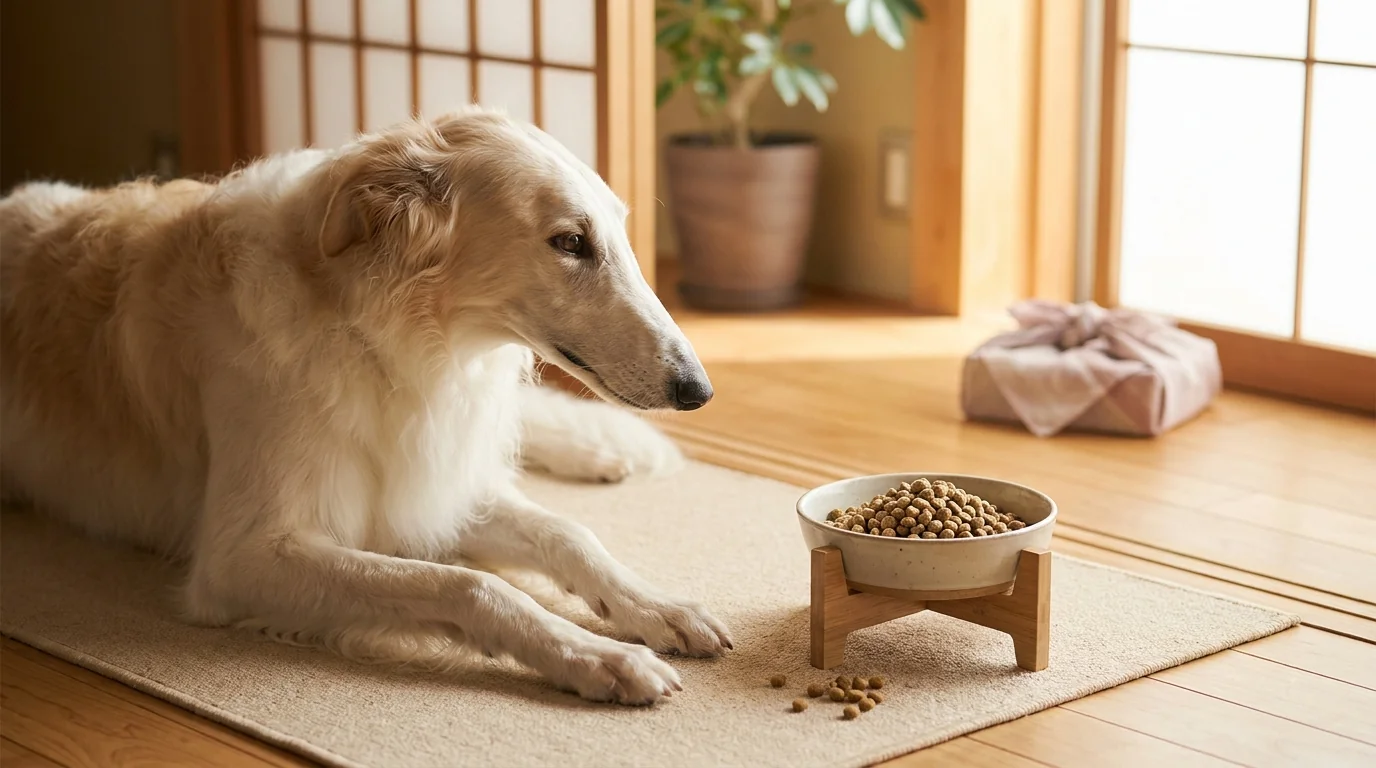 消化吸収しやすく胃捻転リスクに配慮した粒・原材料を選ぶ