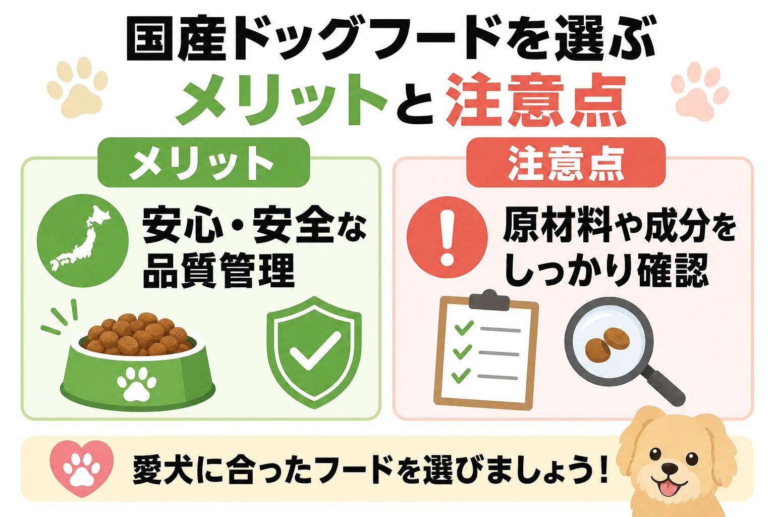 国産ドッグフードを選ぶメリットと注意点