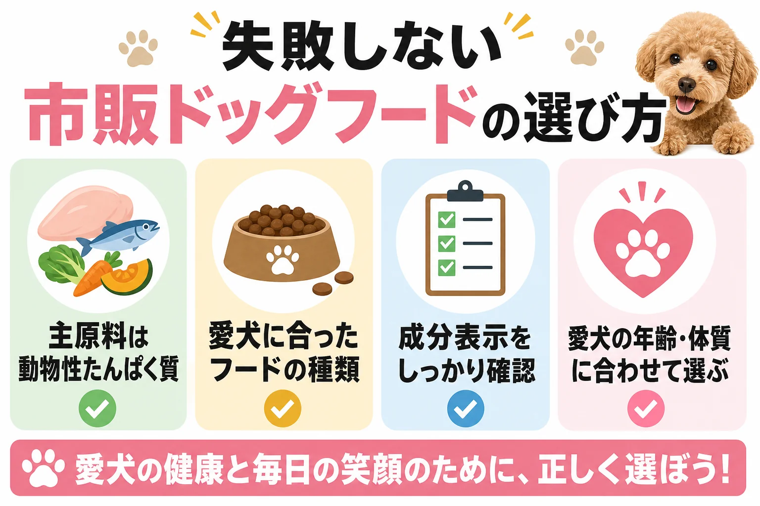 失敗しない市販ドッグフードの選び方