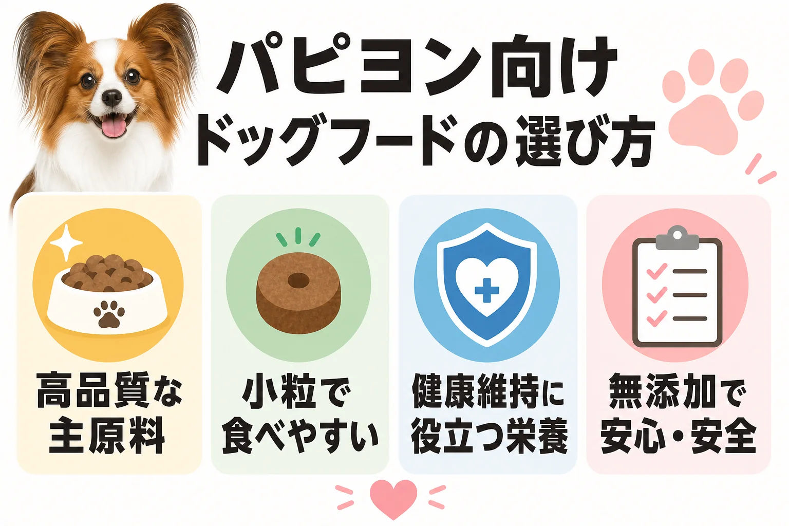 パピヨン向けドッグフードの選び方
