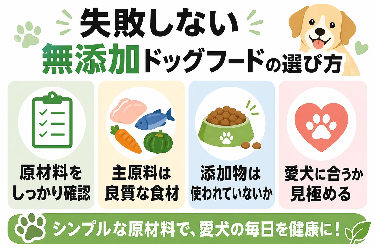 失敗しない無添加ドッグフードの選び方