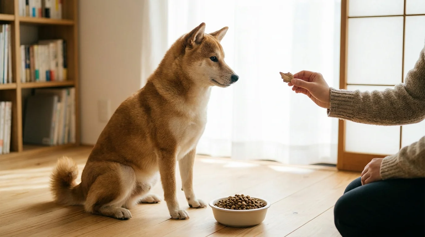 おやつのほうが美味しいと学習している