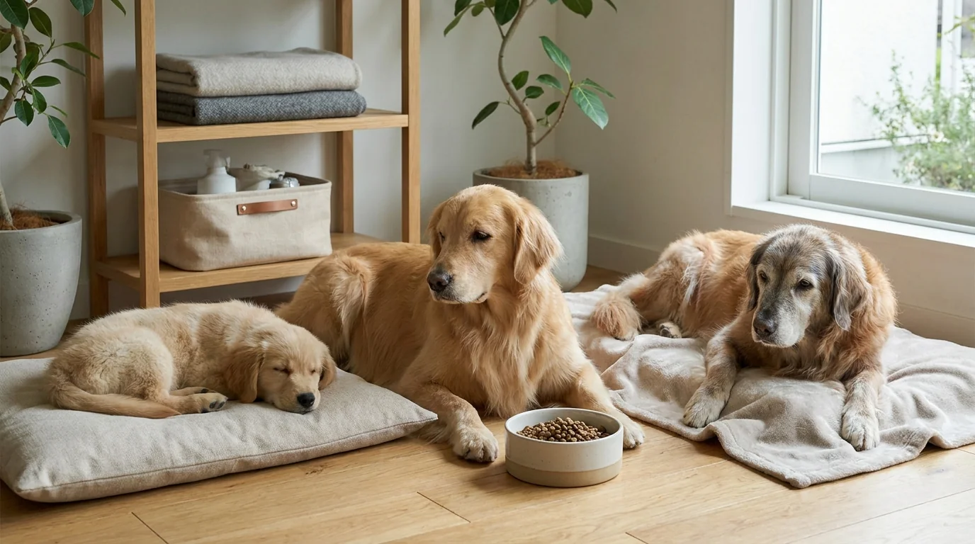 子犬期・成犬期・シニア期の変化: 落ち着くタイミング / シニア期の穏やかさ