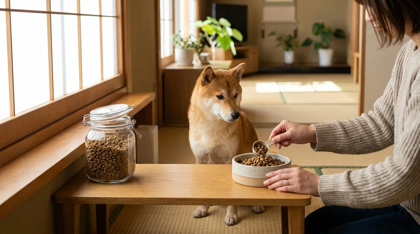 ドッグフードの正しい与え方と保存方法