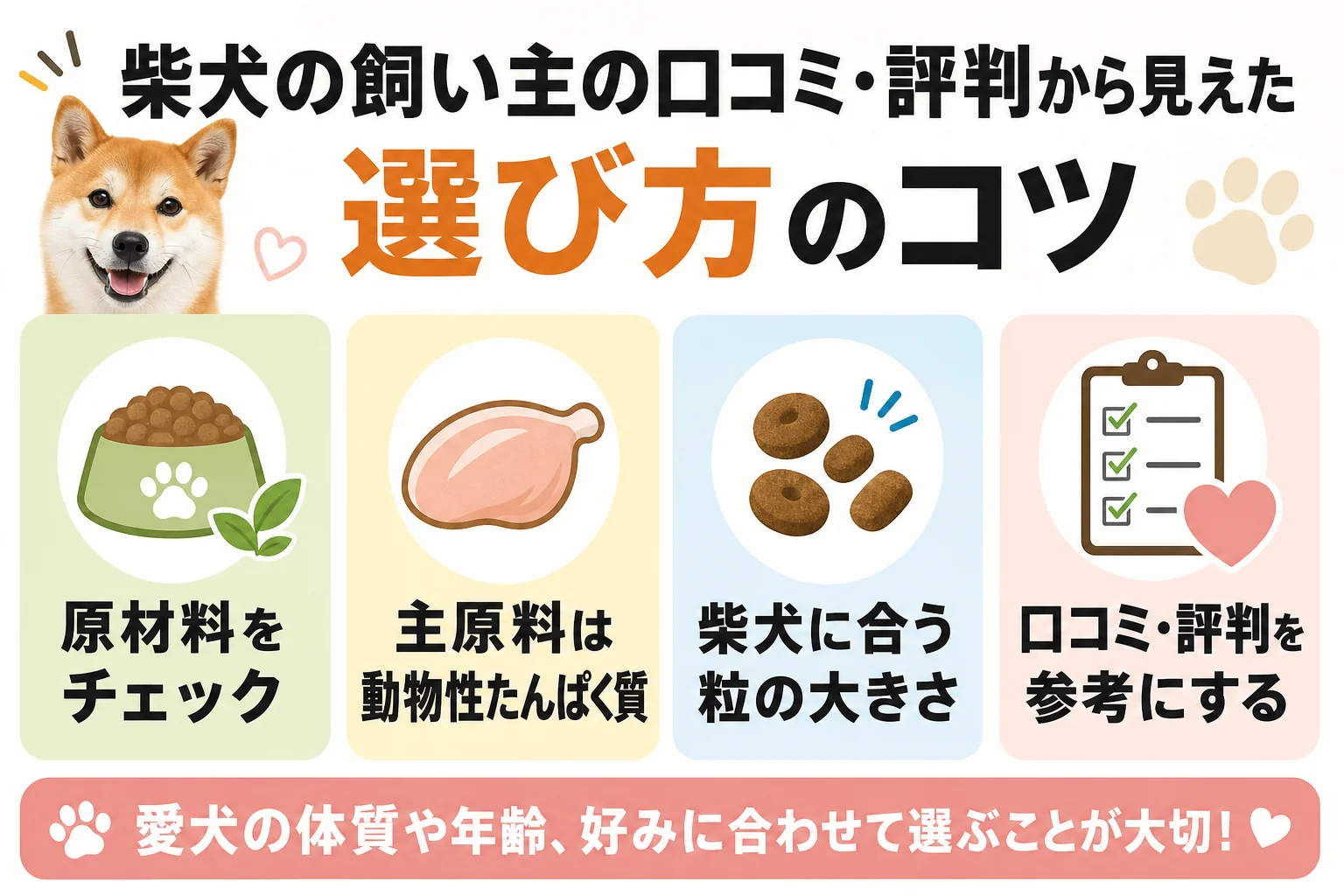 柴犬の飼い主の口コミ・評判から見えた選び方のコツ