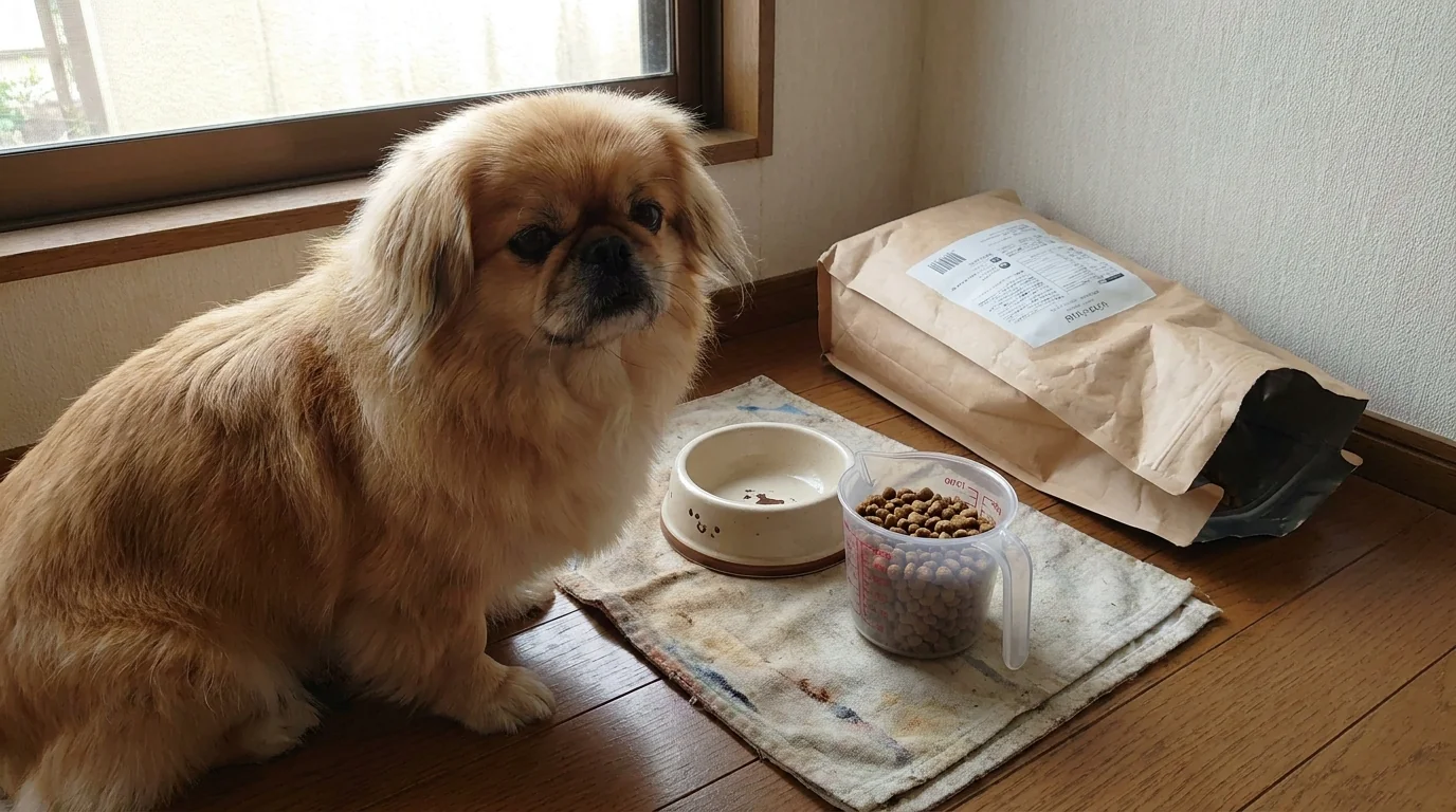 ペキニーズの餌の量と与える回数の目安