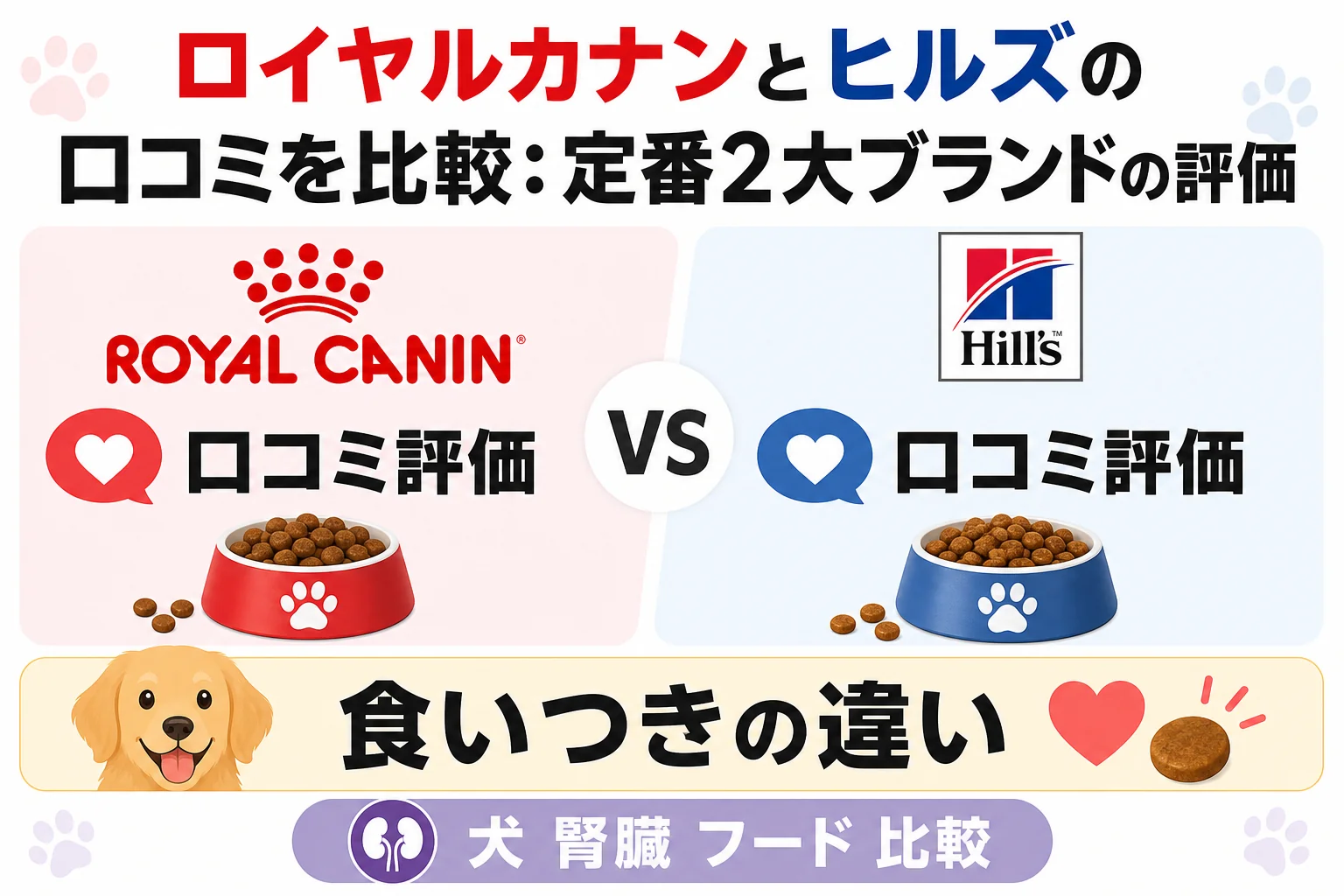ロイヤルカナンとヒルズの口コミを比較: 定番2大ブランドの評価 / 食いつきの違い