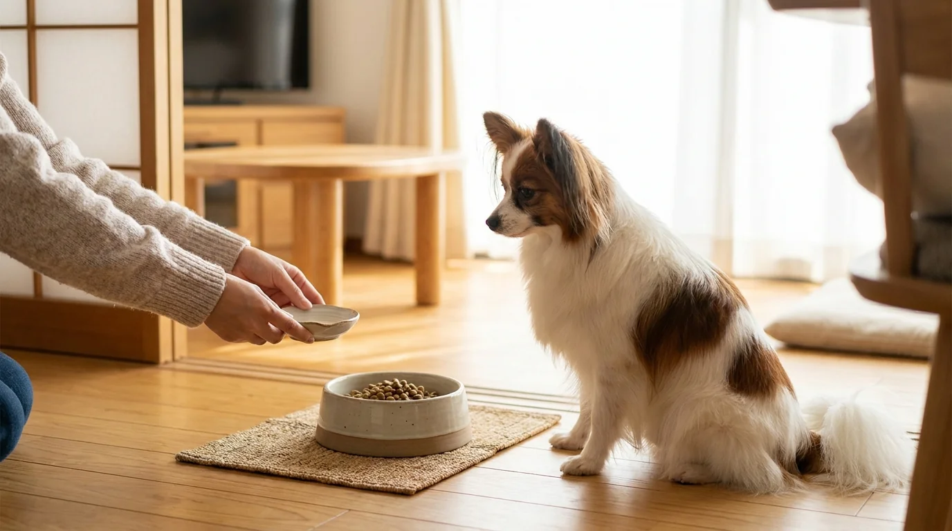 パピヨンがドッグフードを食べないときの原因と対処法