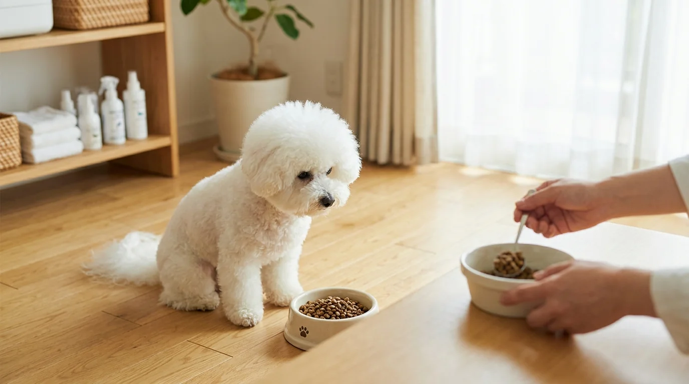 ビションフリーゼの給餌量と食事回数の目安