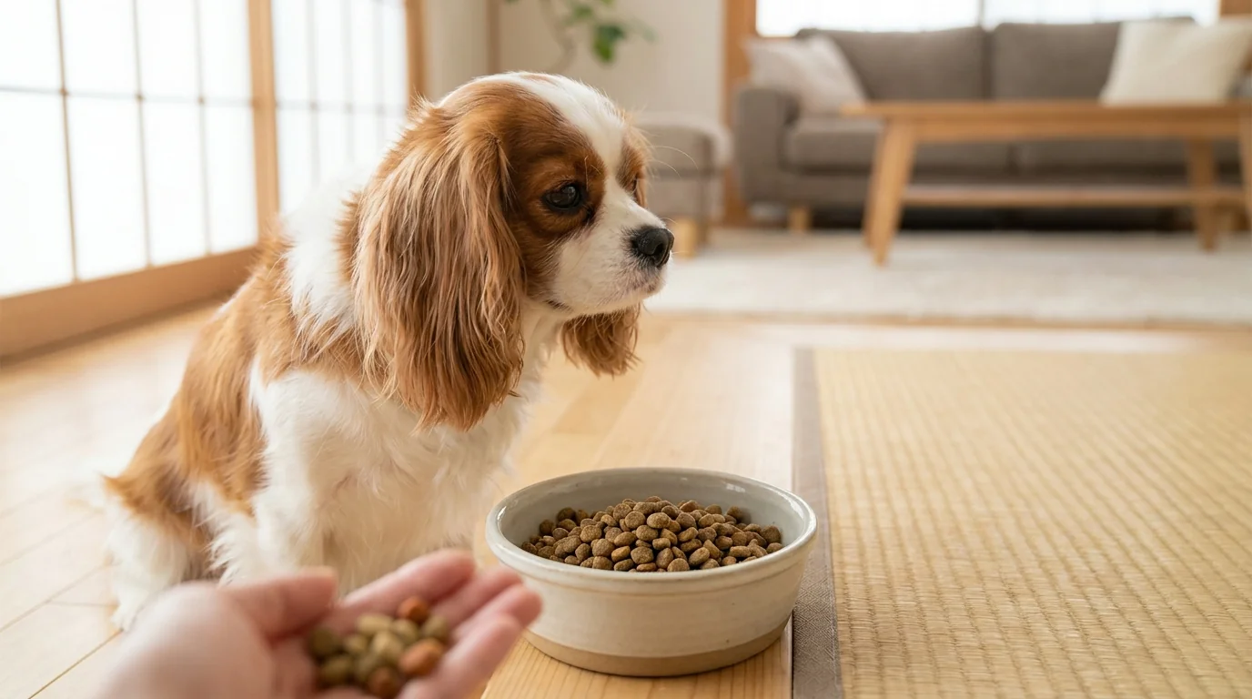 キャバリアがドッグフードを食べないときの原因と対処法