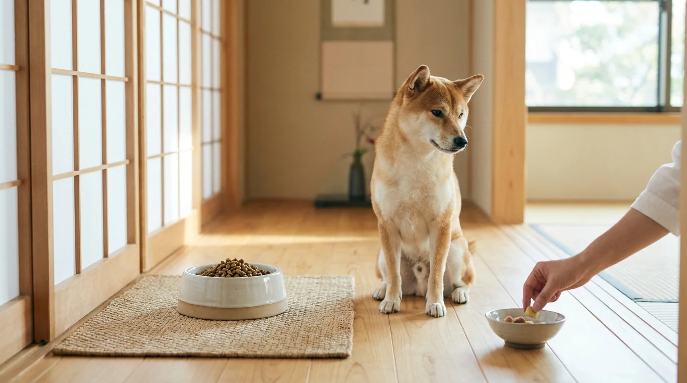 柴犬がフードを食べなくなる主な原因: 飽き / 体調不良 / わがまま