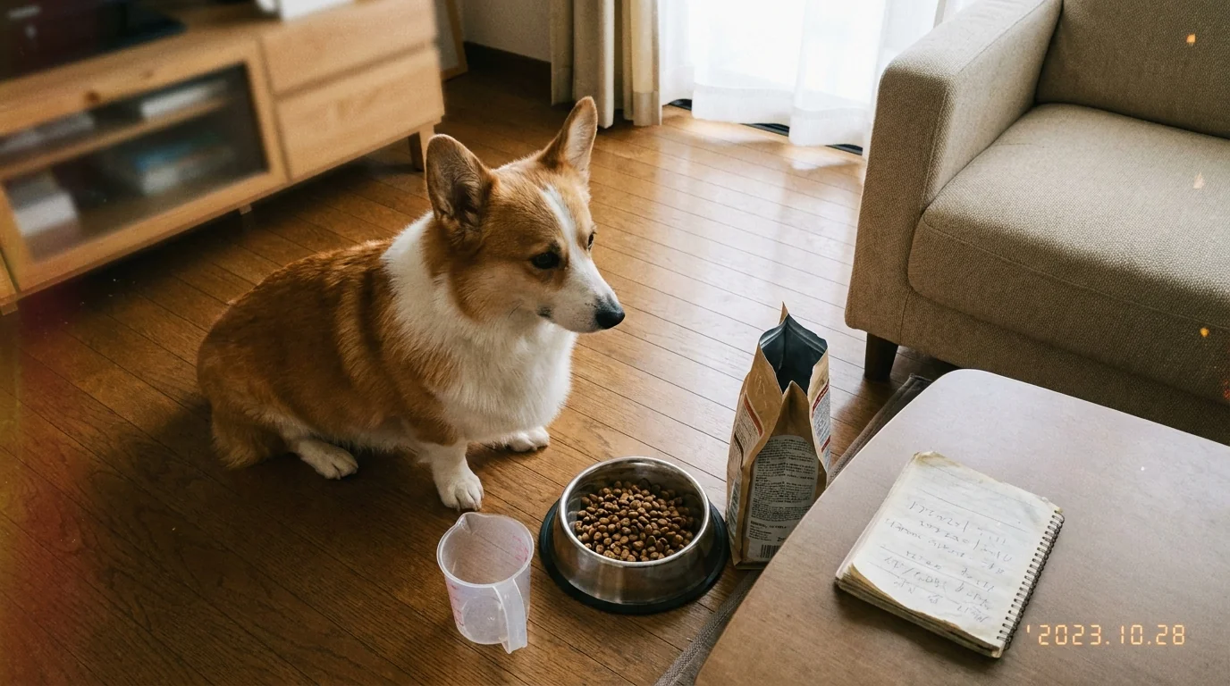 成犬期の与え方: 体重別の目安g数 / 運動量に応じた調整