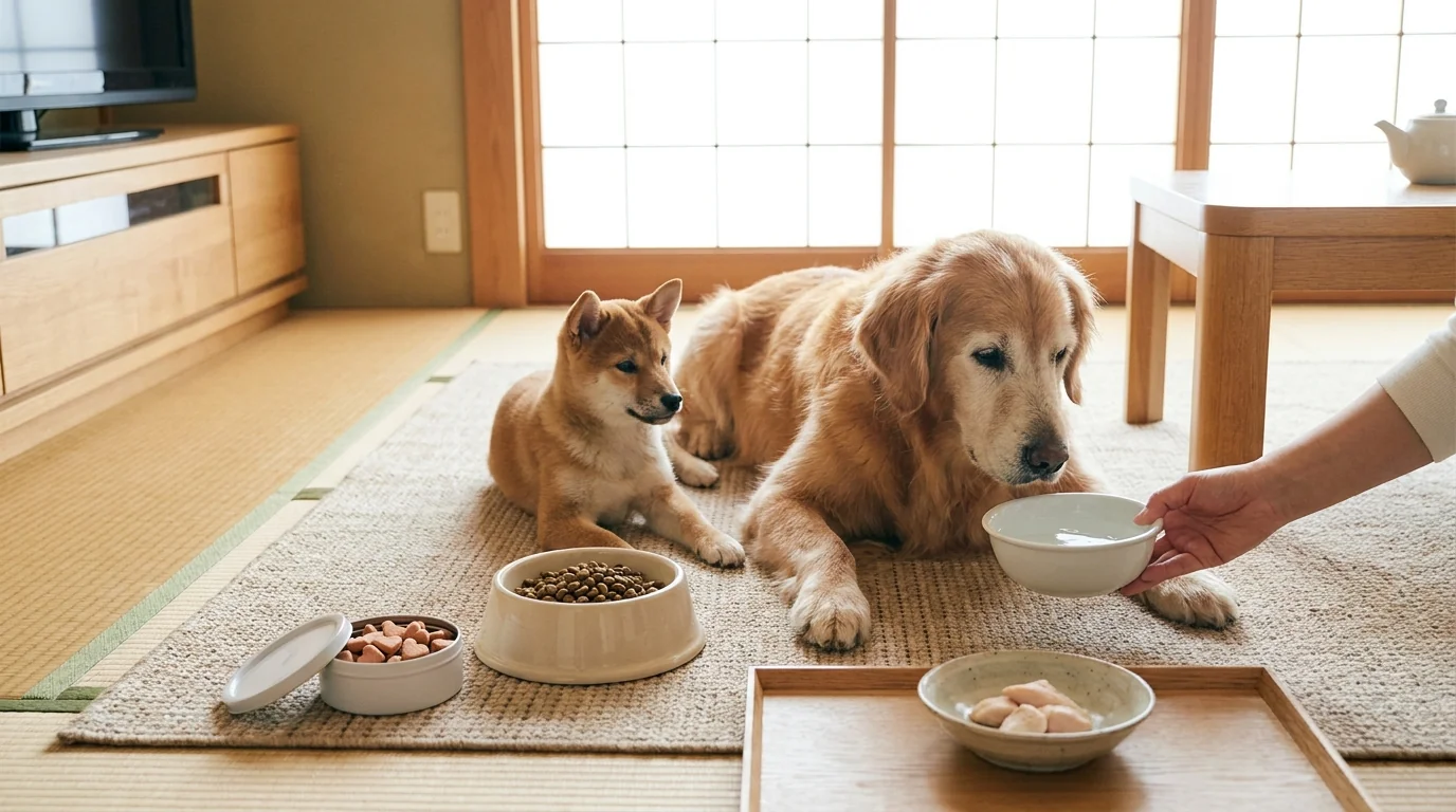 子犬・シニア犬で特に注意すること: 低血糖リスク / 脱水の進行