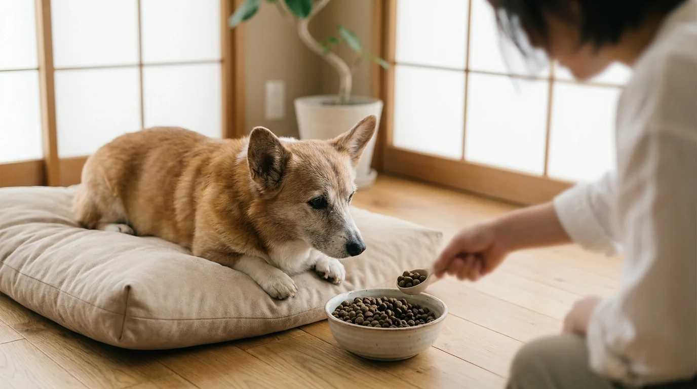 シニア犬(老犬)期の与え方: 低カロリーへの切替 / 消化に優しいフード