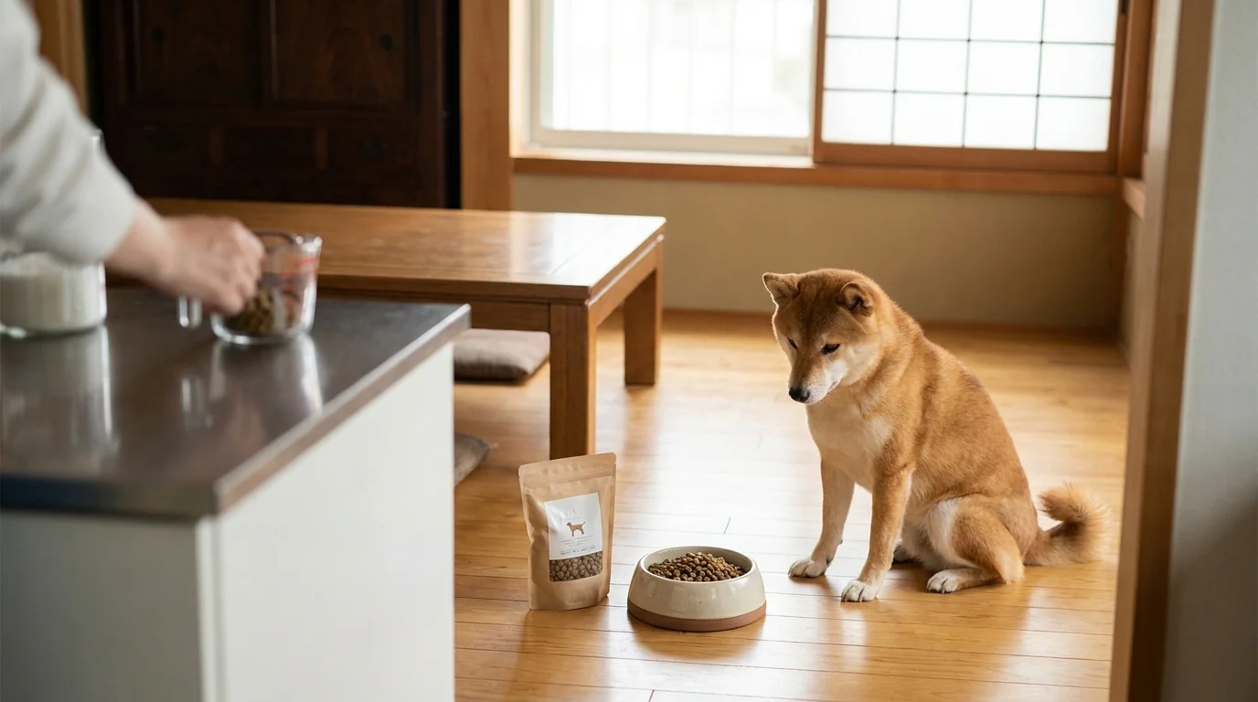 体重・年齢別の給与量の目安: 成犬 / シニア / 子犬