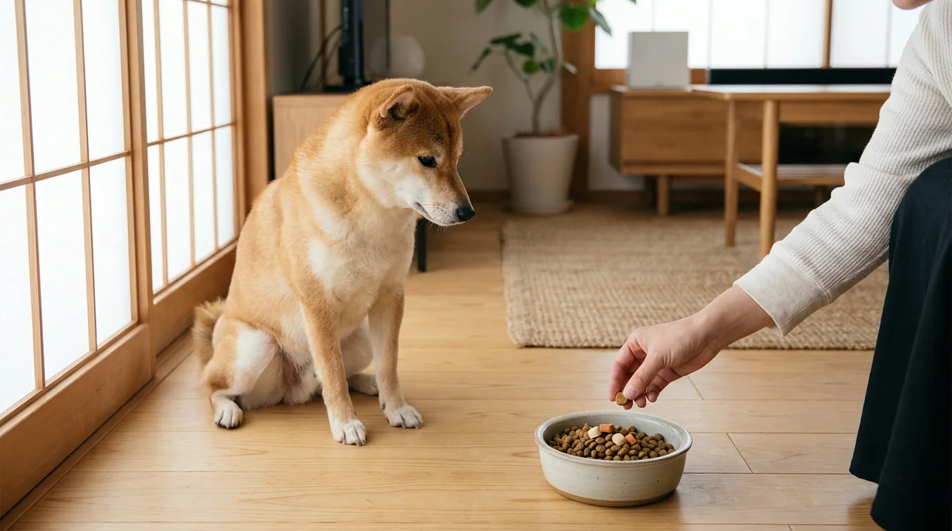 おやつ・人の食べ物のルール化: 量・タイミングの管理