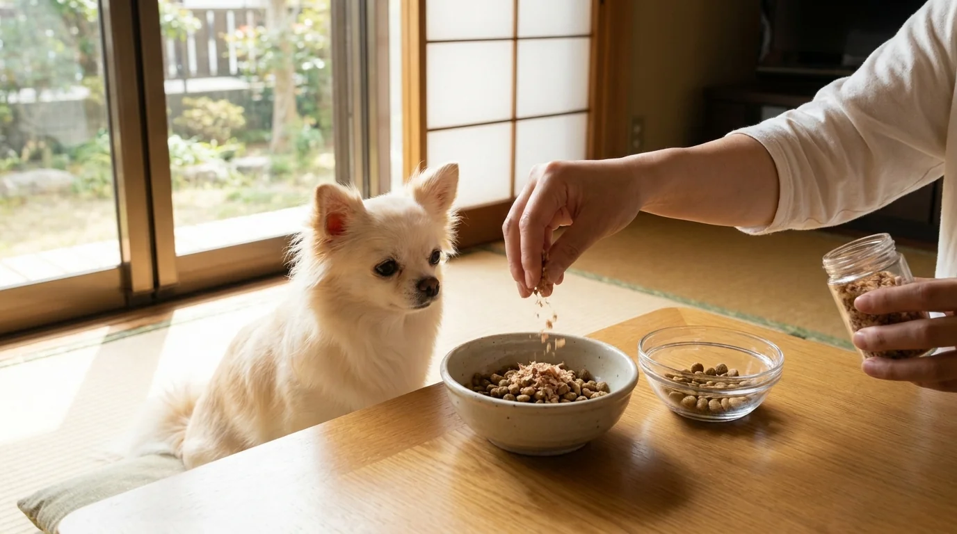 ふやかし・トッピングで食いつきを上げる工夫
