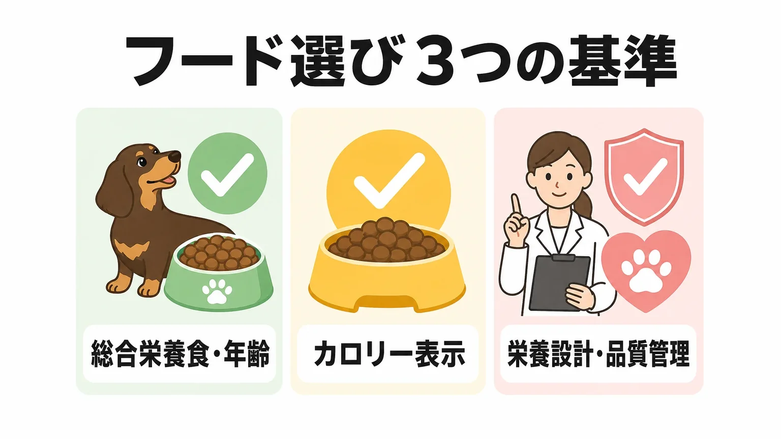 ミニチュアダックスフンドのフード選びで押さえる3つの基準