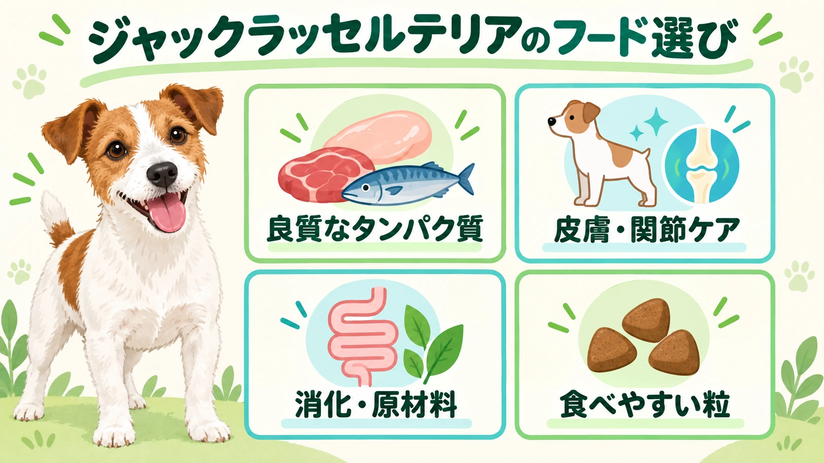 ジャックラッセルテリアのフード選び