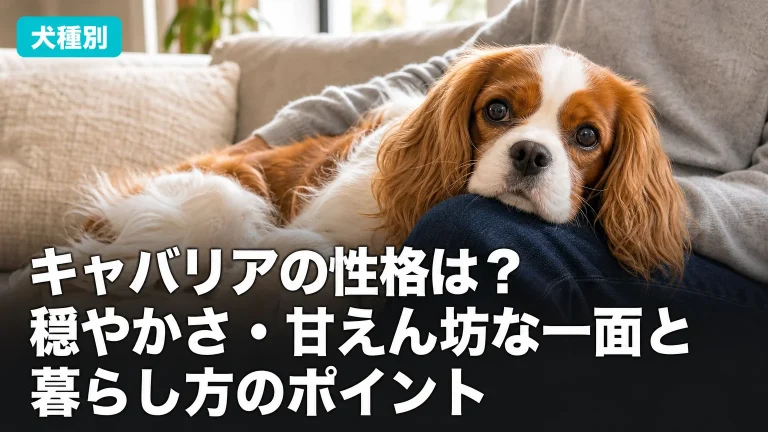 キャバリアの性格は？穏やかさ・甘えん坊な一面と暮らし方のポイント
